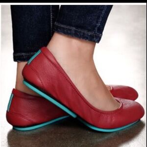 Tieks Cardinal Red Foldable Flats Ballet Shoes - Size 7